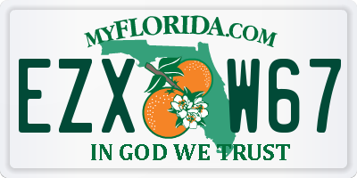 FL license plate EZXW67