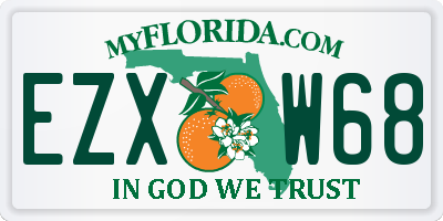 FL license plate EZXW68