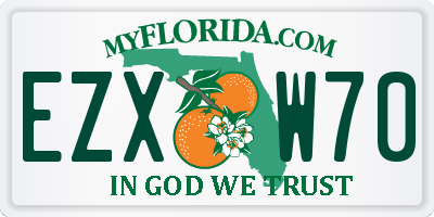 FL license plate EZXW70