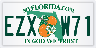 FL license plate EZXW71