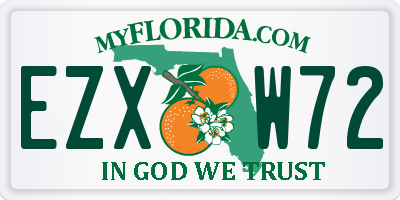 FL license plate EZXW72