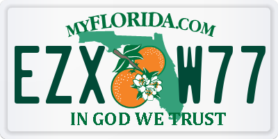 FL license plate EZXW77