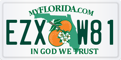 FL license plate EZXW81