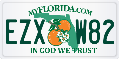 FL license plate EZXW82