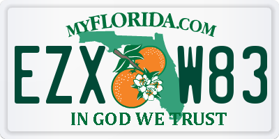 FL license plate EZXW83