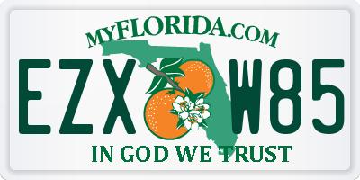 FL license plate EZXW85