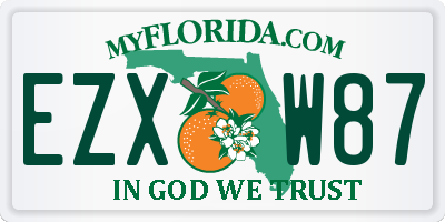 FL license plate EZXW87