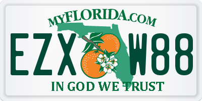 FL license plate EZXW88