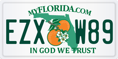 FL license plate EZXW89