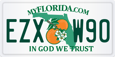 FL license plate EZXW90