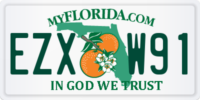 FL license plate EZXW91