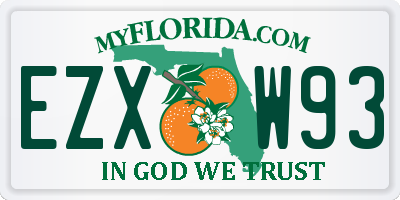 FL license plate EZXW93