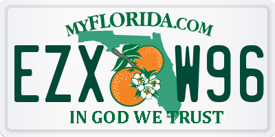 FL license plate EZXW96