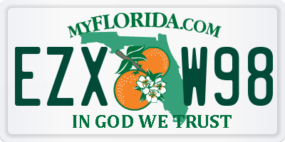 FL license plate EZXW98