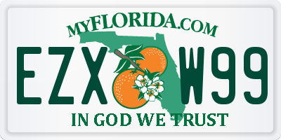 FL license plate EZXW99