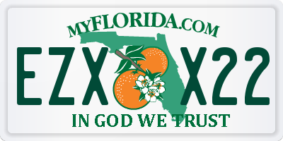 FL license plate EZXX22