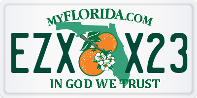 FL license plate EZXX23