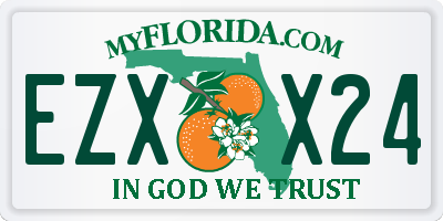 FL license plate EZXX24