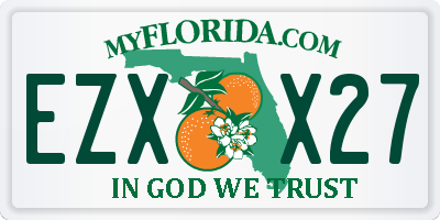 FL license plate EZXX27