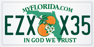 FL license plate EZXX35