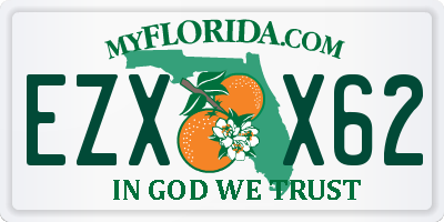 FL license plate EZXX62