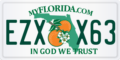 FL license plate EZXX63