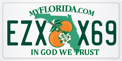 FL license plate EZXX69