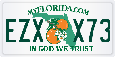 FL license plate EZXX73