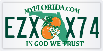 FL license plate EZXX74