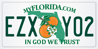 FL license plate EZXY02