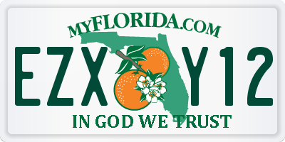 FL license plate EZXY12