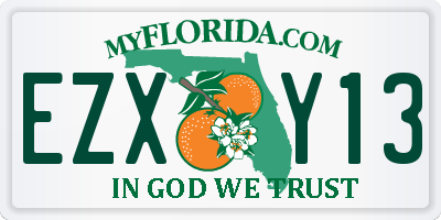 FL license plate EZXY13