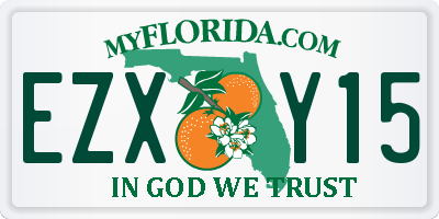 FL license plate EZXY15