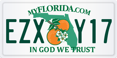 FL license plate EZXY17