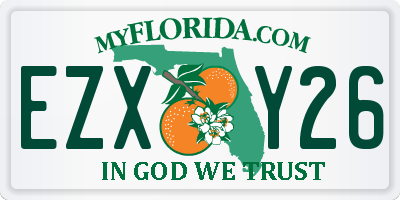 FL license plate EZXY26