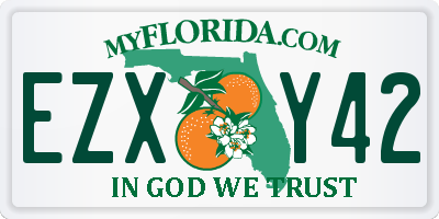 FL license plate EZXY42