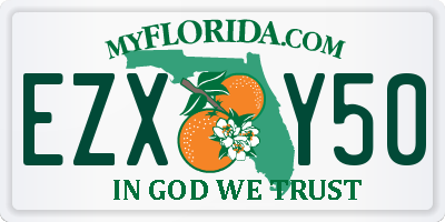 FL license plate EZXY50