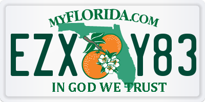 FL license plate EZXY83