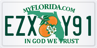 FL license plate EZXY91