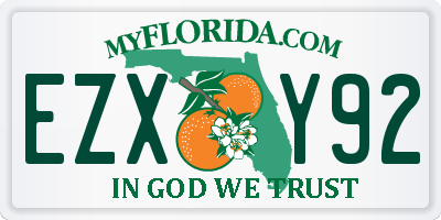 FL license plate EZXY92