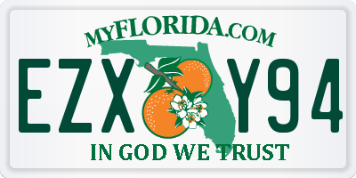 FL license plate EZXY94