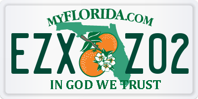 FL license plate EZXZ02