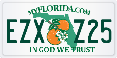 FL license plate EZXZ25