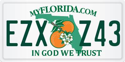 FL license plate EZXZ43