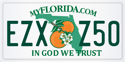 FL license plate EZXZ50