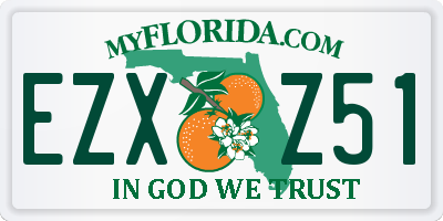 FL license plate EZXZ51