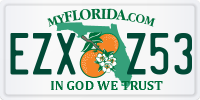 FL license plate EZXZ53