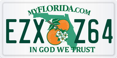 FL license plate EZXZ64