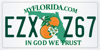 FL license plate EZXZ67