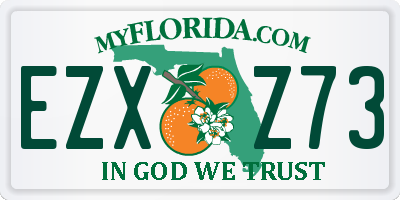 FL license plate EZXZ73